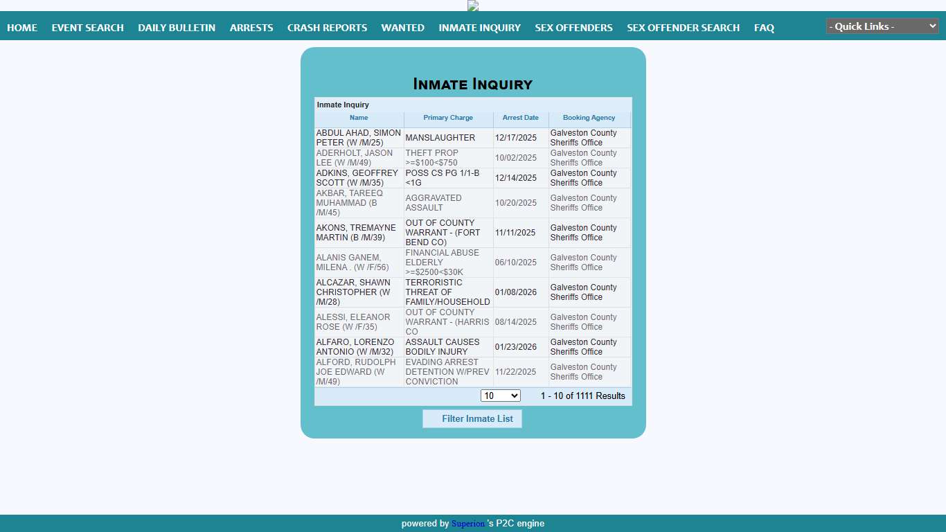 Galveston County Sheriff's Office P2C